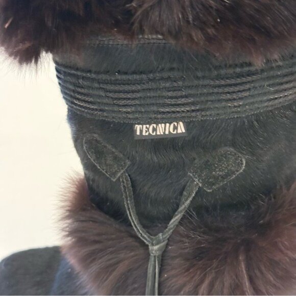 Tecnica Black Goat Fur Cow Hair Apres Ski Winter Boots EUR 38 Women’s Size 7.5 - Picture 6 of 11